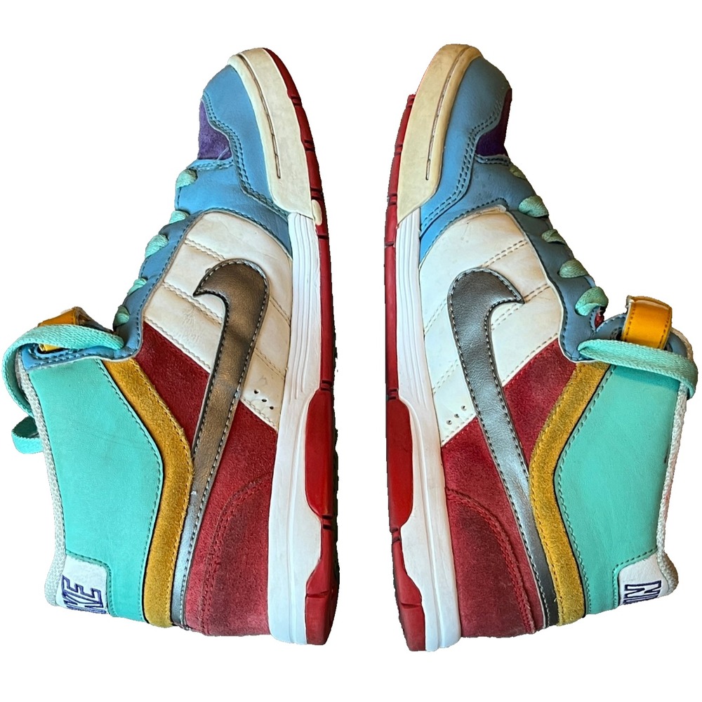 Nike 6.0 Air Mogan Multicolor Leather Mid-Top‎ Shoes Womens 8 UK 5.5 EU 39